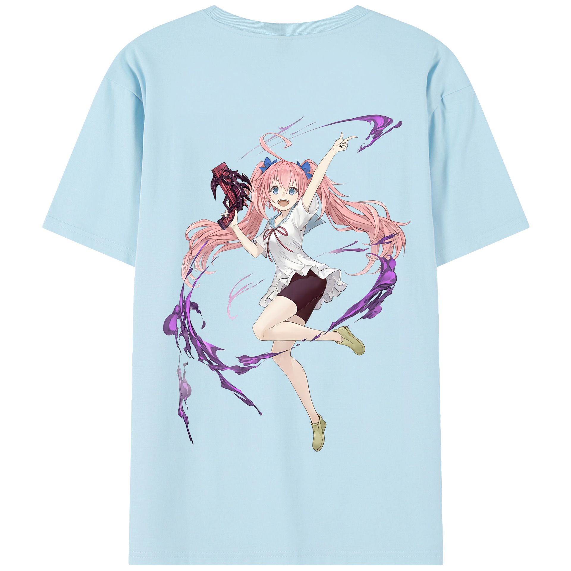 （画像用） 転スラ Regarding Reincarnated to Slime 綿100％半袖Tシャツ（背面プリント）